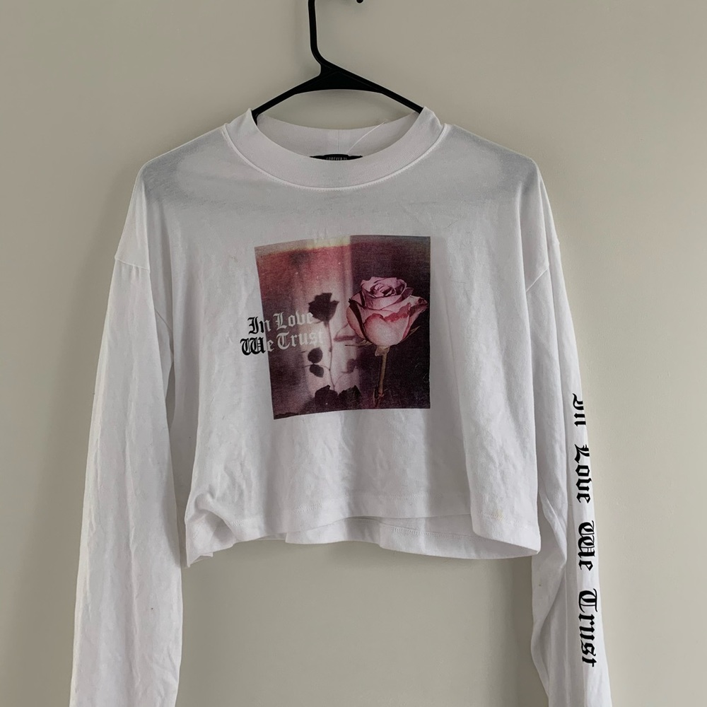 Forever 21 long sleeve cropped tee
